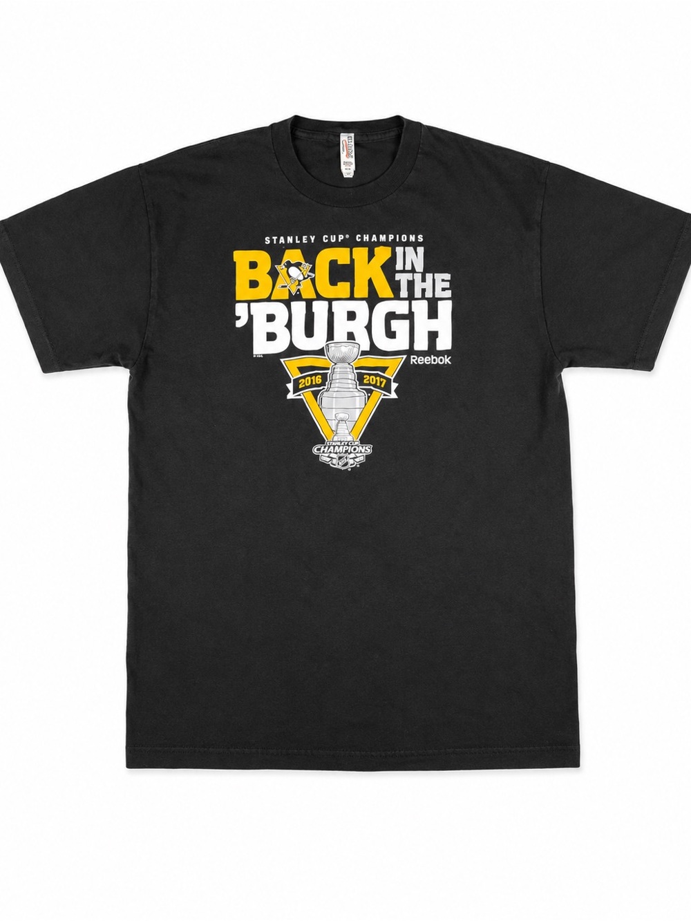 Reebok Pittsburgh Penguins 2017 Back-to-Back Stanley Cup Roster Tee XL